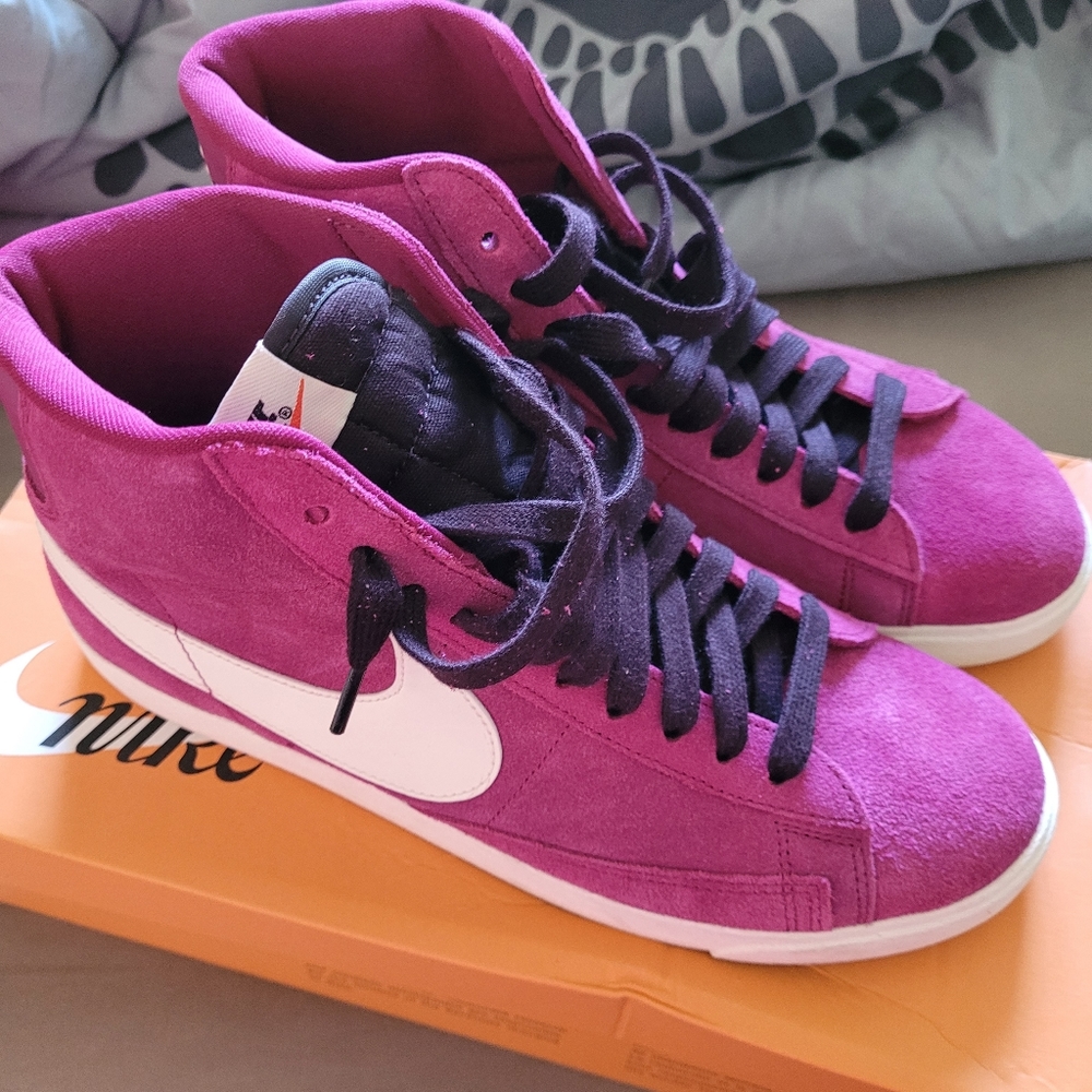 Purple Sueded Nike Blazers